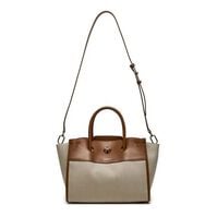 Furla Bolso Tesuto Canvas Natural Cognac   Furla Bolso Tesuto Canvas Natural Cognac   5